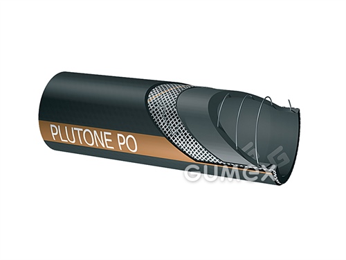 PLUTONE PO, 25/35mm, 12bar/-1bar, PVC-NBR/PVC-NBR, Stahlspirale, -30°C/+80°C, schwarz, 